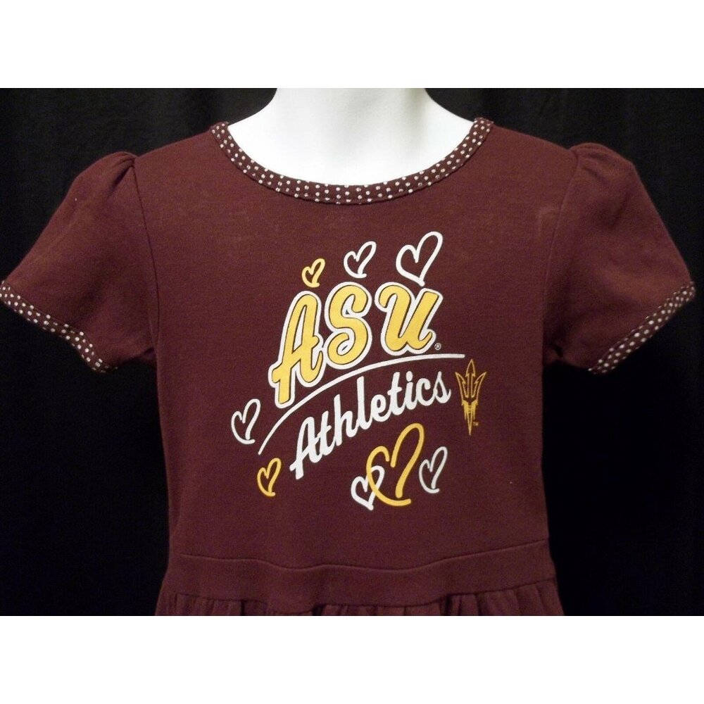 ASU Athletics Dress with Bloomers 3T Sun Devils Arizona State Burgundy Hearts